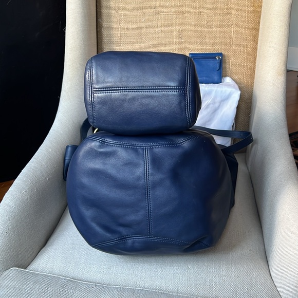 Coach HTF Rare Vintage Soho Navy Set - XXL Feed Duffle, Belted Swing+Pltd Wallet - Picture 4 of 10